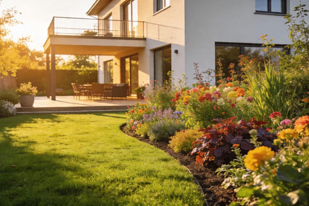 garten-anlegen-neubau-terrasse-blumenbeet